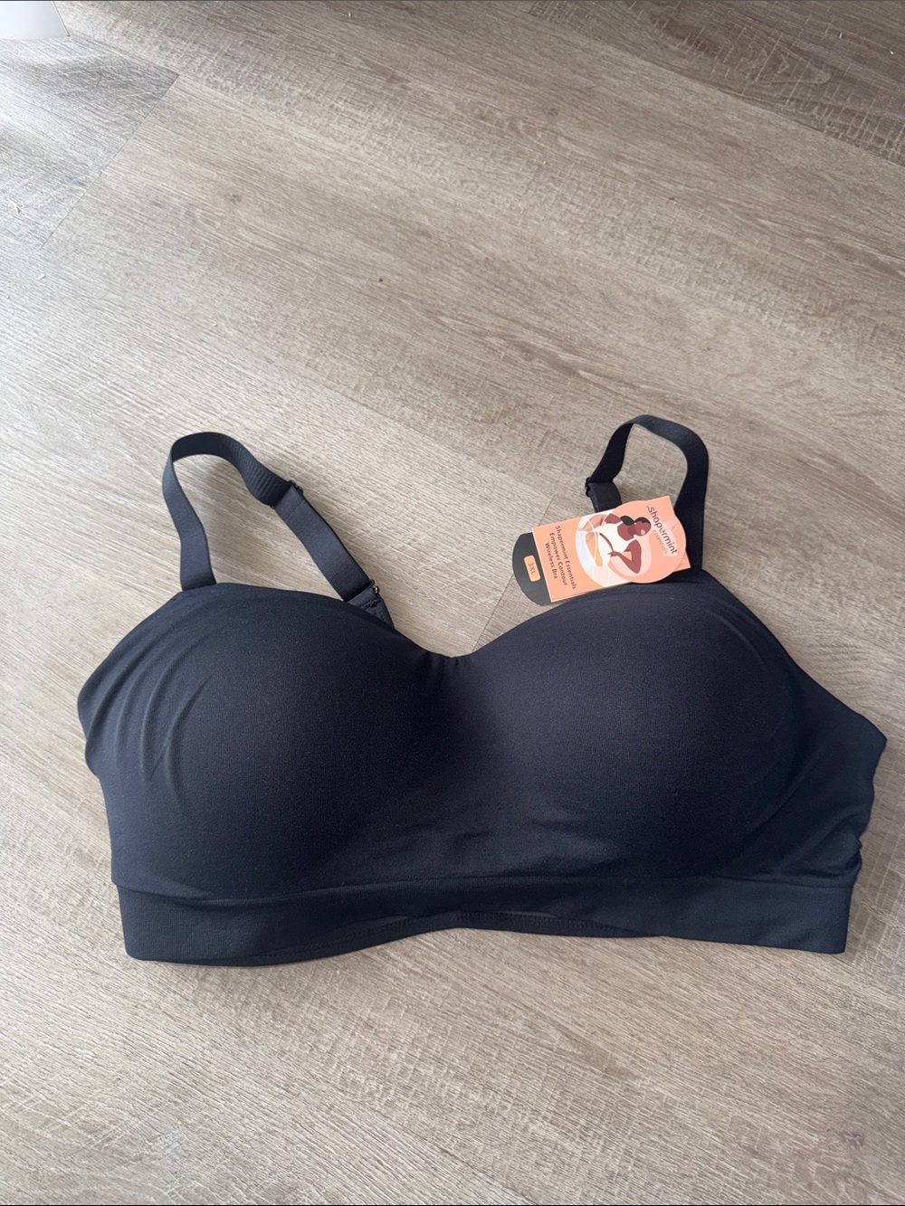 Shapermint Empower Contour Wireless Bra Black Size 3X NWT Full Coverage